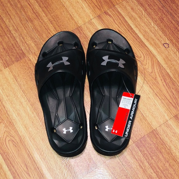 black under armour sandals